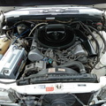 The engine bay with new battery